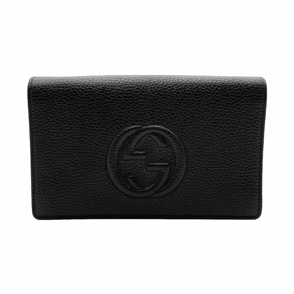 GUCCI Black Leather Shoulder Bag